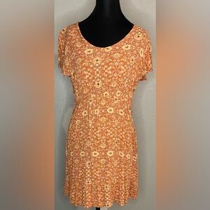 Wallflower Orange Cream Smocked Dress